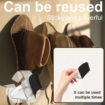 Ковбойская шляпа Настенный крючок Клейкое винтовое крепление Прочный акриловый многофункциональный широкий край