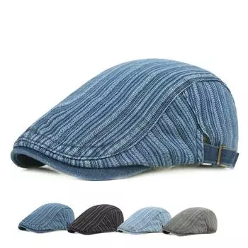 Ковбойская шляпа с утиным языком, молодежная кепка форварда из ковбойской ткани, берет для мужчин и женщин, английская шляпа в стиле ретро M56-58cm серый