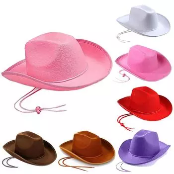 Ковбойская шляпа в стиле вестерн для мужчин, женщин и детей, широкополая, искусственная кожа, летняя, широкополая, пляжная, дорожная, черная, белая, розовая белый