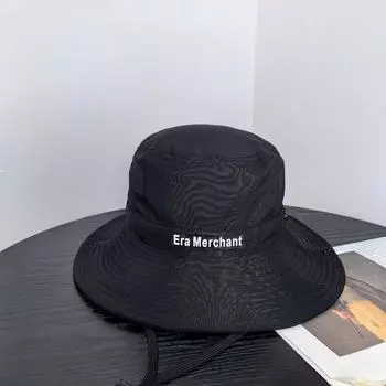 Ковбойская шляпа в стиле вестерн, козырек для рыбалки, кемпинга, панама для мужчин и женщин, большой карниз, защита от ультрафиолета, козырек от солнца M56-58cm чёрный