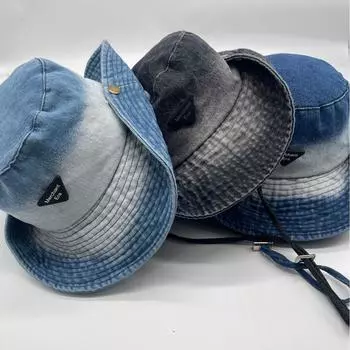 Ковбойская шляпа-ведро для отдыха на природе, женская шляпа с защитой от ультрафиолета, для походов, путешествий, пар, универсальная шляпа для рыбалки M56-58cm чёрный