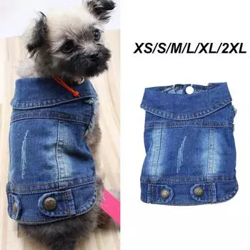 Ковбойские джинсы Hund Weste Mantel Jacke Kleidung Одежда для домашних животных L синий