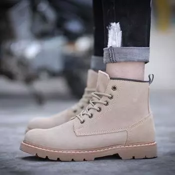 Ковбойские сапоги, кожаные водонепроницаемые мужские сапоги, ботинки Martin, британские инструментальные ботинки, ботинки для пустыни, женские локомотивные сапоги 39 синий