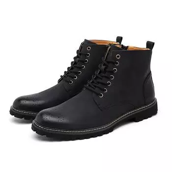 Ковбойские сапоги мужские удобные и модные рабочие ботинки европейская станция большая голова ретро челси ботинки размер 38-46 мужские ботинки 38