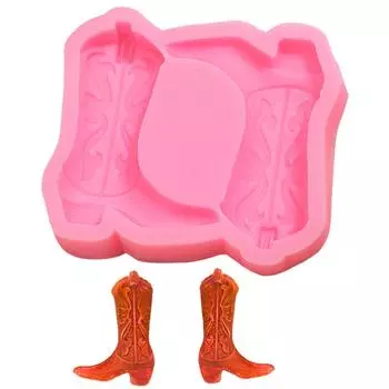 Ковбойские сапоги силиконовые формы для сахарного ремесла инструменты для смолы инструменты для выпечки шоколадных кексов инструменты для помадки One Size розовый