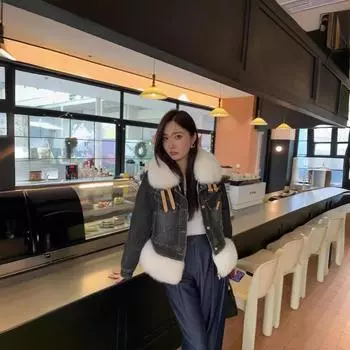 Ковбойский план зимняя съемная норковая двухкомпонентная шуба из лисьего меха женская шуба Henin S темно-синий