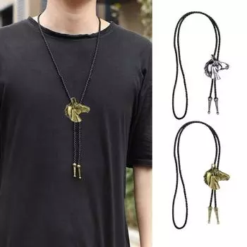 Ковбойский регулируемый галстук-боло для Хэллоуина, карнавала, вечеринки, мужская рубашка для подростков, свитер, аксессуары для костюма, галстук джентльмена бронзовый