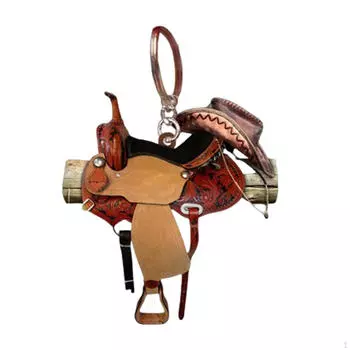 Ковбойское седло лошади брелок креативный авто зеркало заднего вида кулон декор салон автомобиля