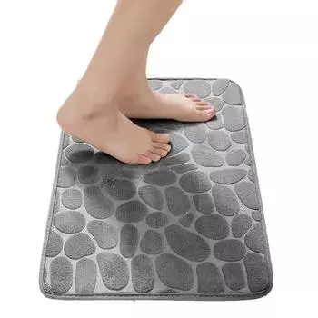 Ковер 1 шт., бытовая галька, рельефный коврик для входа в туалет, впитывающий коврик для ног, для ванной комнаты, нескользящий коврик для украшения дома 60X40CM