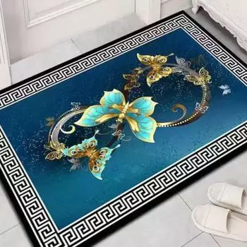 Ковер 1 шт., коврик для входа, дивана, журнального столика, ванной, нескользящий, для спальни, нескользящий, кристальный бархатный напольный коврик, украшение для дома 40X60CM