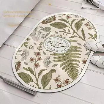 Ковер 1 шт., впитывающий коврик для ванной комнаты, легко сохнущий, для домашнего использования, нескользящий коврик для пола, входная дверь, мягкая диатомовая грязь, украшение для дома 40x60cm