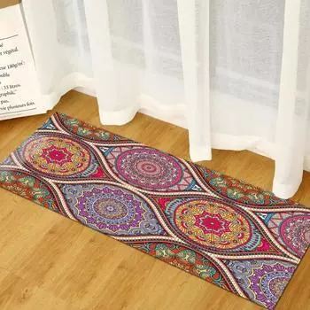 Ковер 1шт входной коврик полоса напольный коврик нескользящий ванная комната нескользящий спальня богемный этнический стиль украшение дома 40X60CM