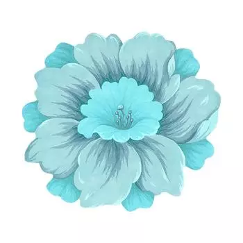 Ковер Alien Flower Crystal Velvet, китайский коврик, ковер у кровати в спальне, коврик для гардеробной, коврик для журнального столика в гостиной One Size синий