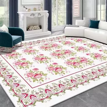 Ковер для гостиной, новый, легкий, роскошный, для спальни, стираемый, кремовый, с эффектом ветра, имитация кашемира, большой площади, коврик 140*200CM