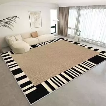 Ковер для гостиной Современный простой легкий роскошный ветряной песочный ворс чайный столик ковер для кабинета B&B ваби-саби японский ветряной круглый бархатный ковер 120*160cm