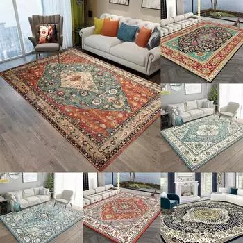 Ковер для гостиной, спальни в ретро-персидском стиле, этнический диван, журнальный столик, устойчивый к грязи, быстросохнущий, моющийся, декор для спальни 80X120CM