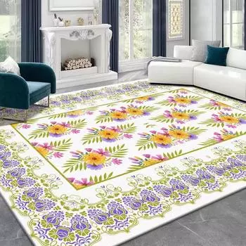 Ковер для гостиной, светлый, роскошный, французский, ретро, журнальный столик для пожилых людей, спальня, коврик для кровати, водонепроницаемый, необрастающий, бесплатная стирка, новый 140*200cm