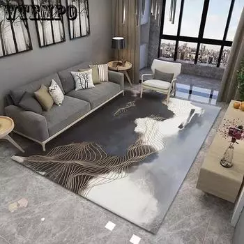 Ковер для гостиной, устойчивый к грязи, современный и простой, диван, журнальный столик, ковер, всесезонный, универсальный, для дома, у кровати 80 * 120Cm королевский синий