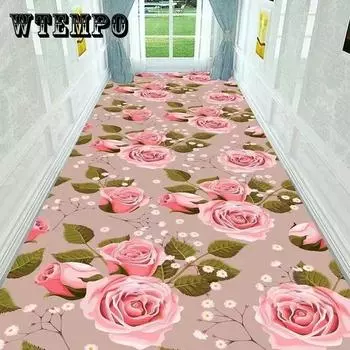 Ковер для коридора с зеленой травой, длинный ковер для коридора отеля, 3D ковер для гостиной, коврик для кухни, коврик для прохода, коврик для дома, прихожей W80*H100CM