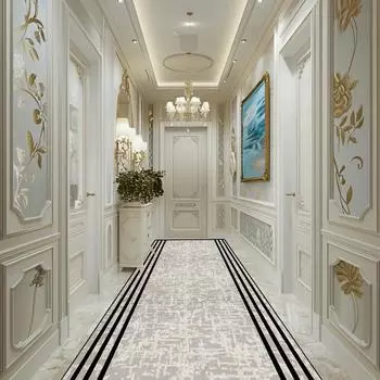 Ковер для прихожей, светлый, роскошный, европейский, длинный, коридорный, ковер, украшение для лестницы, домашние коврики, дорожка, настраиваемый, проходной коврик 60x200cm 23.6x78in