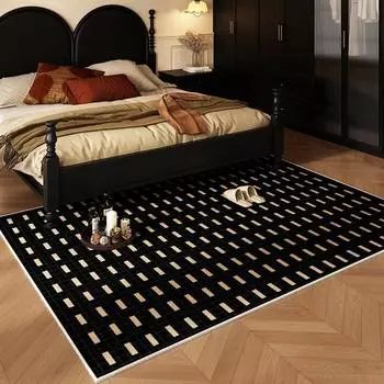 Ковер для спальни, гостиной, ковер в стиле ретро, высокая плотность, короткий ворс, нескользящий коврик, прикроватный декор, удобные коврики для ног 60x90cm