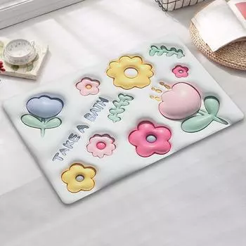 Ковер для спальни с диатомовой грязью, журнальный столик для гостиной, детский коврик для пола, нескользящий, удобный, мягкий коврик для ног, коврик для двери с рисунком 40 * 60cm