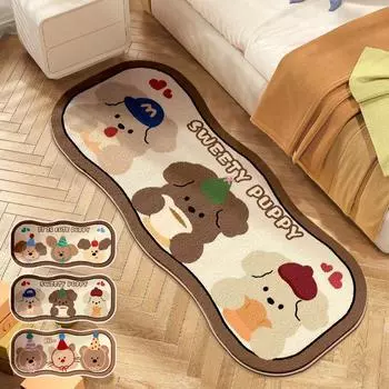 Ковер для спальни с изображением мультяшных животных, нескользящий прикроватный коврик, большая площадь для гостиной, напольный коврик для детской комнаты, домашний декор S 40x60cm