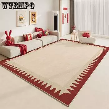 Ковер Гостиная Красный Свет Роскошный Диван Чайный Столик Ковер Главная Спальня Нескользящий Напольный Коврик 80 * 100CM