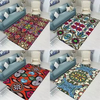 Ковер Гостиная Спальня Нескользящий Ковер Богемный Марокканский Этнический Коврик Цыганский Дом 40x60cm