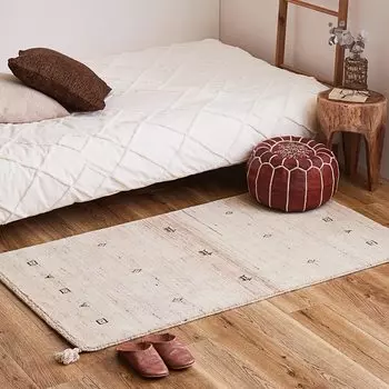 Ковер Hagiwara Gabbeh 70X120 см BUFF неокрашенная шерсть натуральные благословения гладкий мягкий на ощупь прибл.. ЛОРРИ Л16