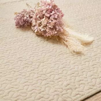 Ковер Hagiwara Quilt бежевый 190 x 190 см Ковер Ible можно стирать в стиральной машине с обработкой Прибл.. Декор Многослойное покрытие нескользящее бежевый