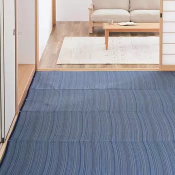 Ковер Hagiwara Washable Igusa Style, синий, Honma, 10 татами, 477 x 382 см, японский, современный, сделано в Японии, приблизительно. Райан синий