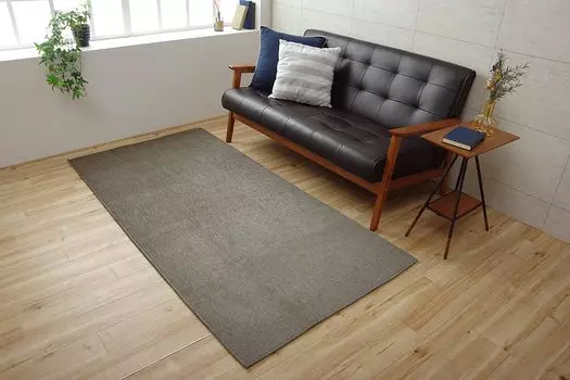 Ковер Ikehiko Corporation Moderno 90 x 185 см Серый Прямоугольный Персональный Моющийся Водоотталкивающий Водоотталкивающий Прибл.. Нескользящий #4599409