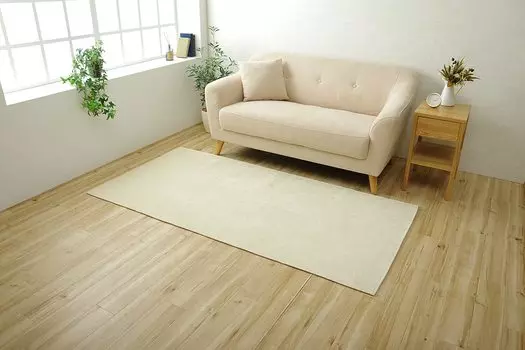 Ковер Ikehiko Corporation Moderno 90 x 185 см, цвет слоновой кости, прямоугольный, персональный, моющийся, водоотталкивающий, водоотталкивающий, прибл.. Нескользящий #4599509