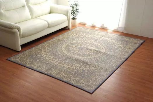 Ковер Ikehiko Domestic Rush Rug F Circle 191 x 250 см, серый, сделано в Японии, приблизительно. #1718080 серый