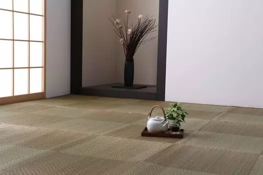 Ковер Ikehiko Igusa, коврик DX Noah, ткань 174 x 174 см, 2 подложки, коричневый, натуральный, простой, современный, клетчатый, дезодорирующий, устойчивый к запахам коричневый