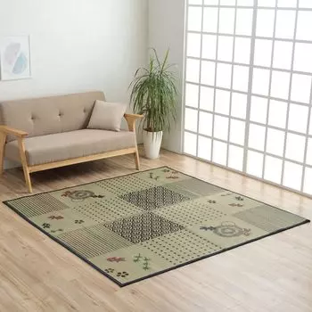 Ковер Ikehiko Igusa Rug 2 татами квадратный DX Goldfish 176 x 176 см Подложка Hiba Обработка прибл.. #8165300