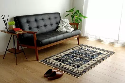 Ковер Ikehiko, прямоугольный коврик Plumeria 80 x 130 см, красный, складной, компактный, этнический, прочный, плетение Wilton, приблизит.. #2352309