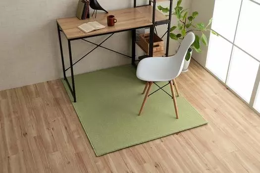 Ковер Ikehiko Rug Carpet Frisch Desk Carpet Сделано в Японии Антибактериальный Дезодорирующий Чистый Водоотталкивающий Предотвращает Пылевых Клещей Зеленый 117 x 140 см зелёный