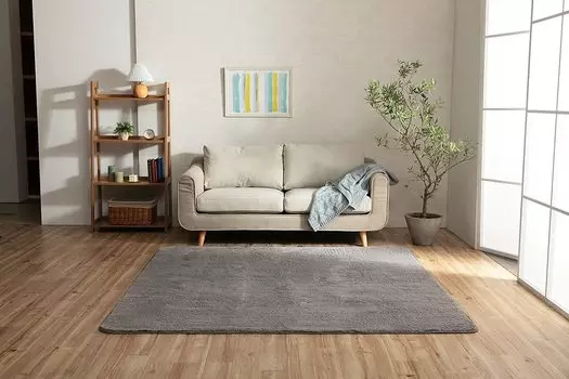 Ковер Ikehiko Rug Carpet Mat Square Philip 2 Folding Gray 185 x 185 см, можно стирать в стиральной машине, простая подушка из нити, круглый год, приблизительно. #1280600131203 серый