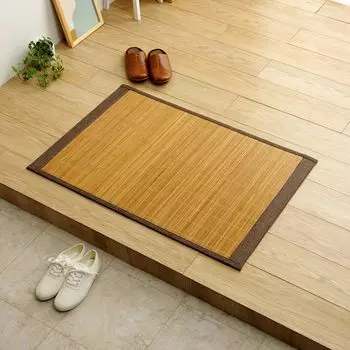 Ковер из бамбука Ikehiko Коврик для прихожей Прямоугольный однотонный Коричневый 45 x 75 см Прохладный Прохладный Дезодорирующий эффект Антибактериальный эффект обработки Подушка Легкий