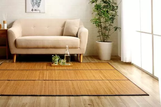 Ковер из бамбука Ikehiko, прямоугольный коврик CXH, простой, 180 x 300 см, коричневая подушка с подкладкой, прочный бамбук, антибактериальный, устойчивый к запахам, дезодорирующий коричневый