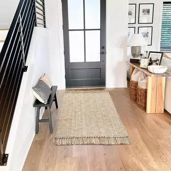 Ковер из хлопчатобумажной нити с кисточками в стиле бохо, саржевые ковры смешанных цветов для спальни, вязаный коврик для входа, коврик для улицы 90x60cm белый