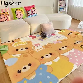 Ковер из кристального бархата, коврик для двери, мультяшный коврик для спальни, прикроватная тумбочка для ванной, противоскользящие накладки для дома, мягкие ковры, новые 40x60cm