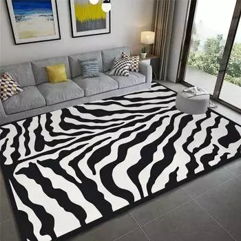 Ковер Jungle Safari Zebra Animal Area Rug, моющиеся ковры для спальни, нескользящий ковер, устойчивый к пятнам, напольный коврик для офиса, столовой 40X60cm-16x24in