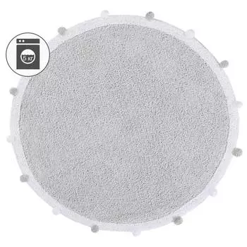 Ковер Lorena Canals C-bubbly-gr Round с помпонами Серый