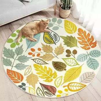 Ковер Нескользящий напольный коврик Коврик для двери ванной комнаты Мультяшный ковер Круглый коврик для стула Детский игровой ковер Спальня Гостиная Ковер 40
