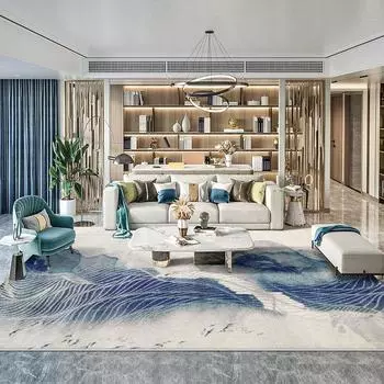 Ковер новый китайский простой современный американский легкий роскошный ковер ковры гостиная спальня украшение роскошный полипропиленовый ковер 1.6X2.3m