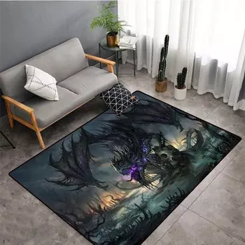 Ковер с 3D рисунком дракона, нескользящие коврики, ковер для спальни, ковер для подростков, коврик для дома, коридора, напольные коврики 60cm x 90cm
