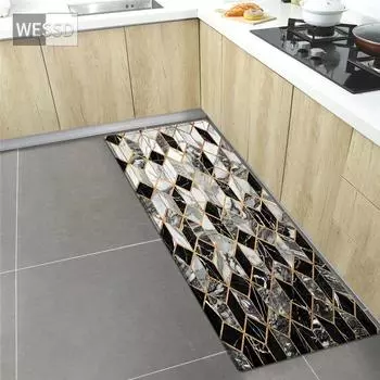 Ковер с геометрическим принтом для гостиной, кухни, коврик для пола, нескользящий моющийся коврик для ванной комнаты, коврик для двери, прикроватные коврики 40x60cm